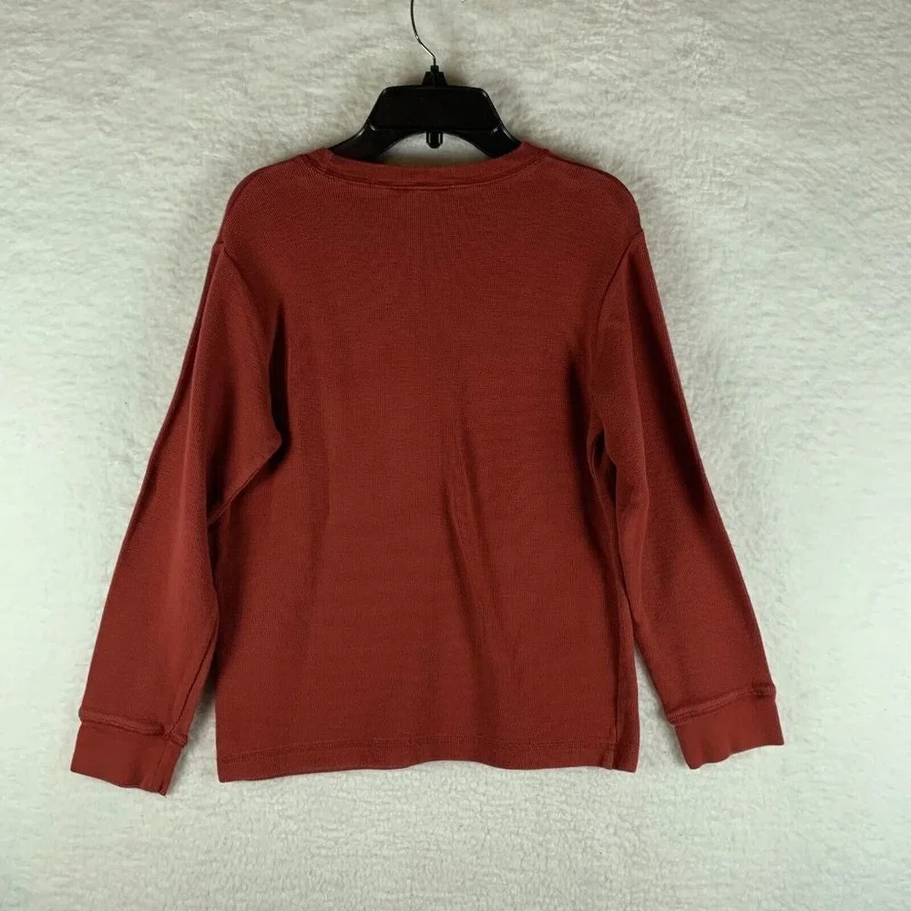 Gymboree‎ Thermal Boys Size 10 Rust Cotton Round-Neck Long Sleeve Pullover 6512